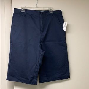 Boys NWT sz 18 Regular Navy Flat Front Shorts